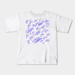 Purple sparkle watercolor abstract art design Kids T-Shirt